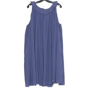 ModCloth Plus Size 2X Dress Pleated Chiffon Flowy Cottagecore Minimalist Fairy
